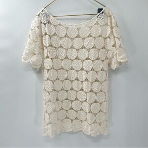 FARM Rio Cream Lace Top small